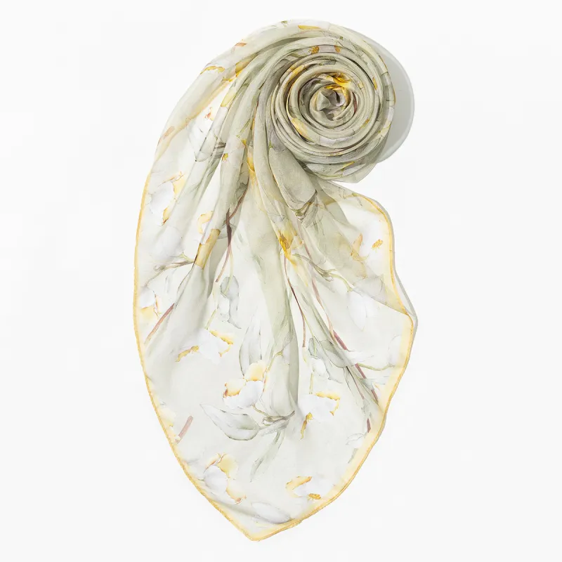 Shanghai Story 100% Mulberry Silk Scarves Women's Spring Song Like A Dream Gift Box Set-26