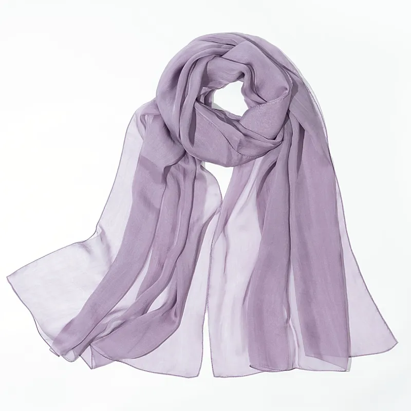 Shanghai Story 100% Mulberry Silk Silk Scarves Women's Dusty Pink Gradient Gift Box Set-25