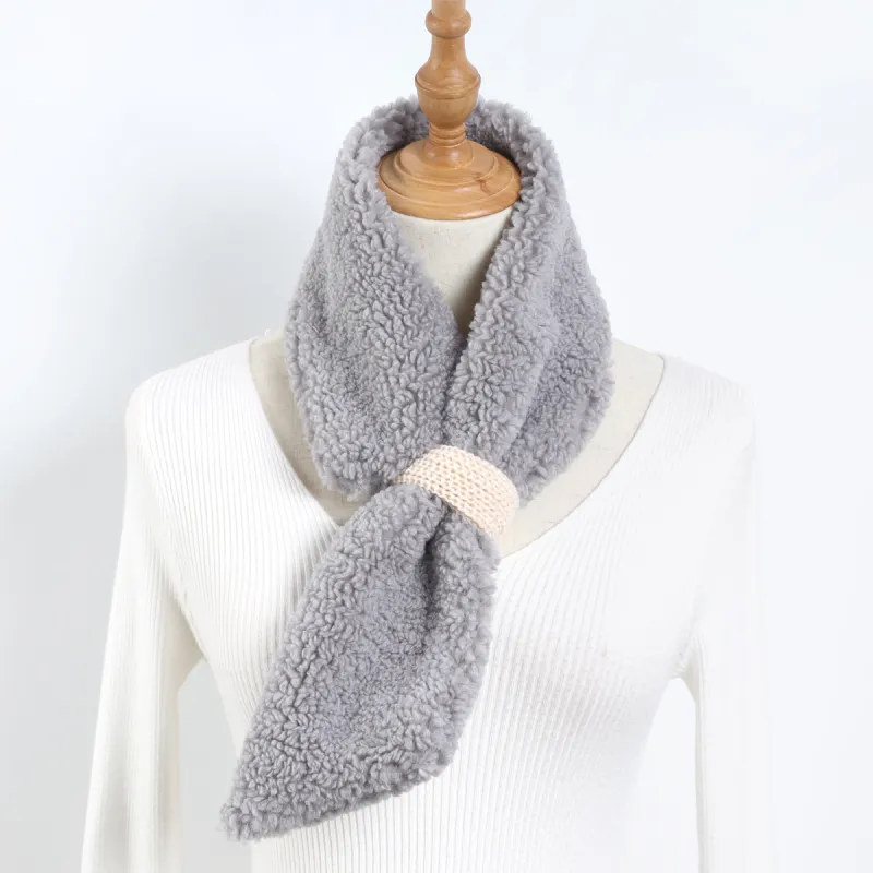 Shanghai Story Polyester Knit Scarves Women's-11