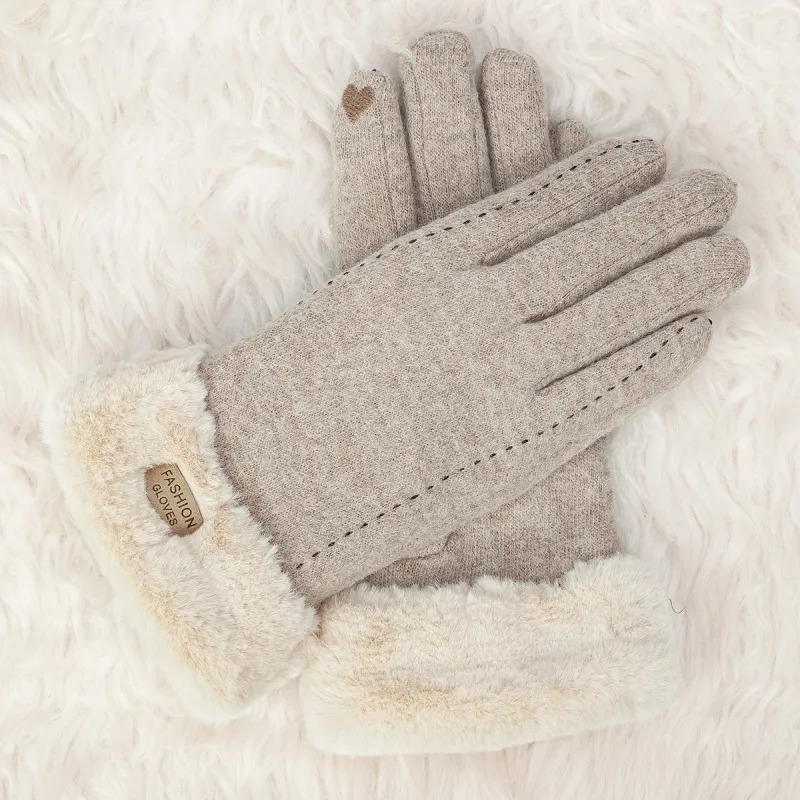Shanghai Story Wool Blend Knit Gloves Women's-23
