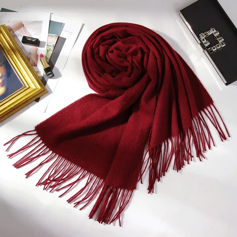 Shanghai Story 100% Sheep Wool Knit Scarves Unisex Multiple Colors-9