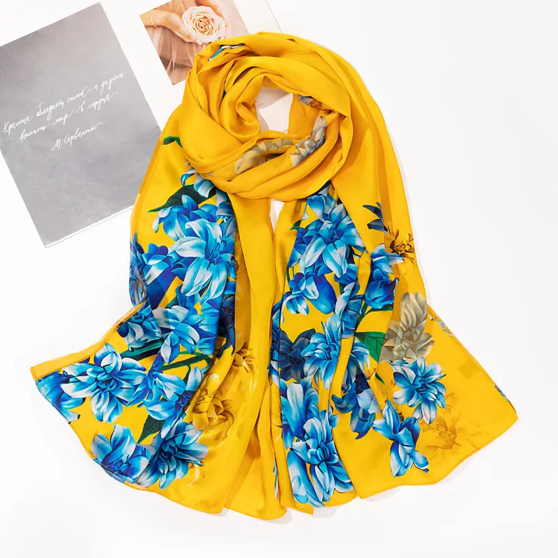 Shanghai Story 100% Mulberry Silk Scarves Women's Enchanted Dreams, Gift Box Set-55