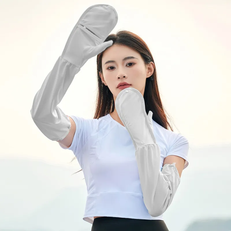 Shanghai Story Polyester, Elastane Sun Protection Sleeves Women's-3