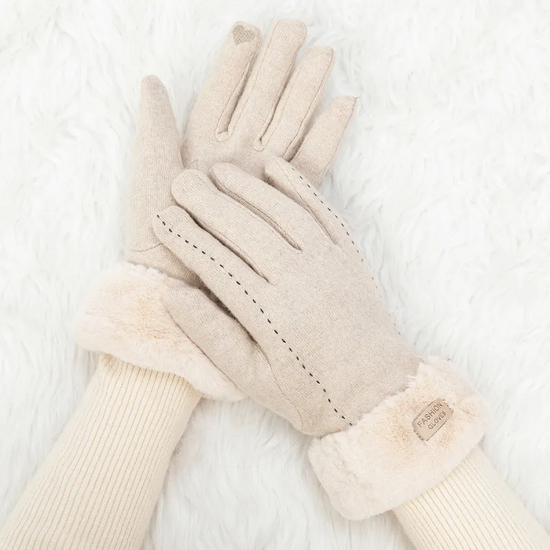 Shanghai Story Wool Blend Knit Gloves Women's-31