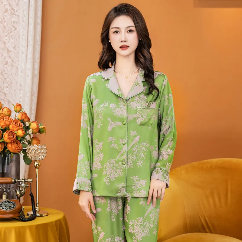 Shanghai Story Pajama Set Women's Grass Green-3