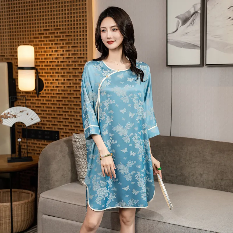 Shanghai Story Nightgown Women's Morning Mist Blue-5