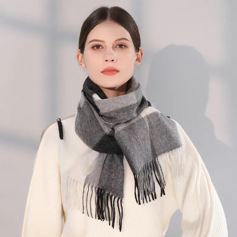 Shanghai Story Sheep Wool Knit Scarves Unisex-40