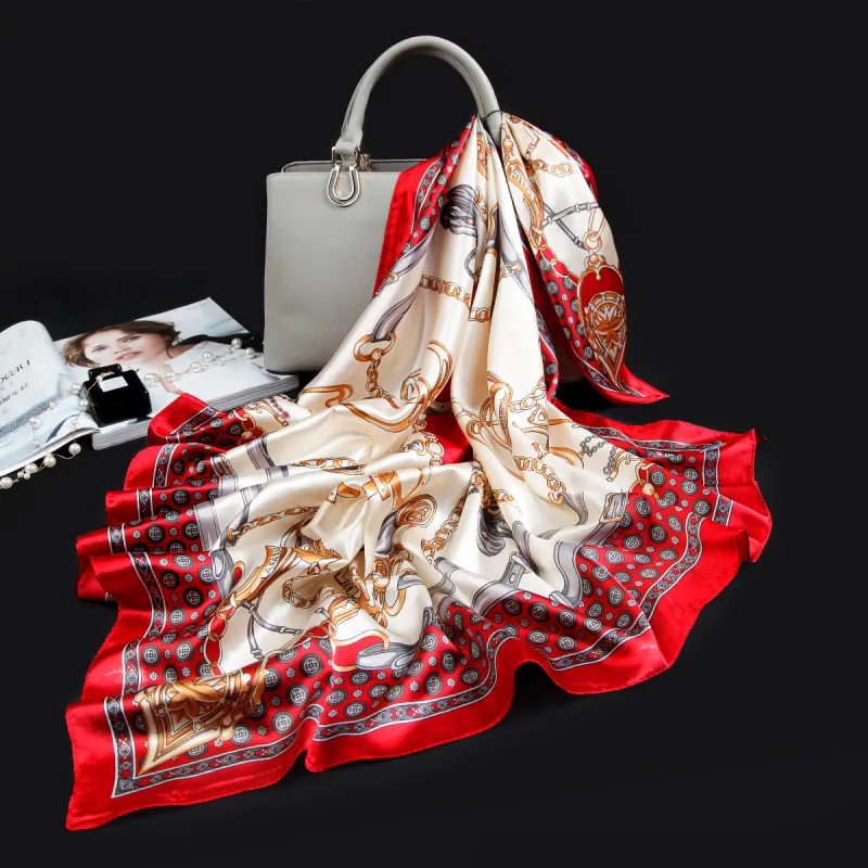 Shanghai Story 100% Polyester Silk Scarves Women's-86