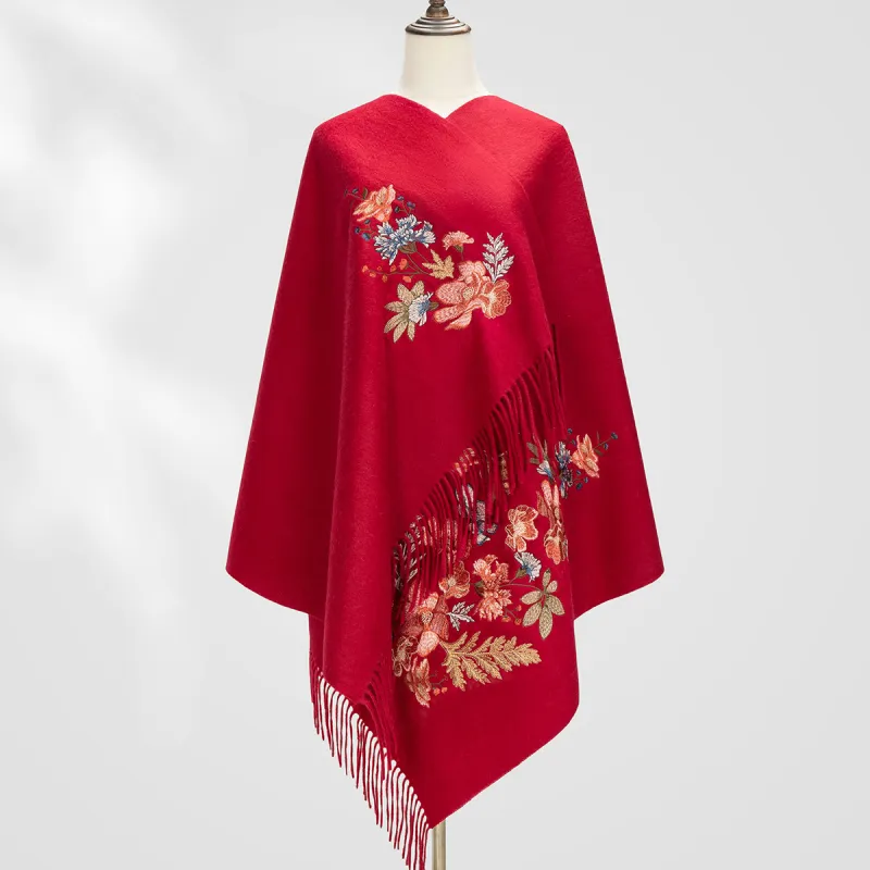 Shanghai Story Sheep Wool Shawls Women's Fragrant Grass 3 Colors-1