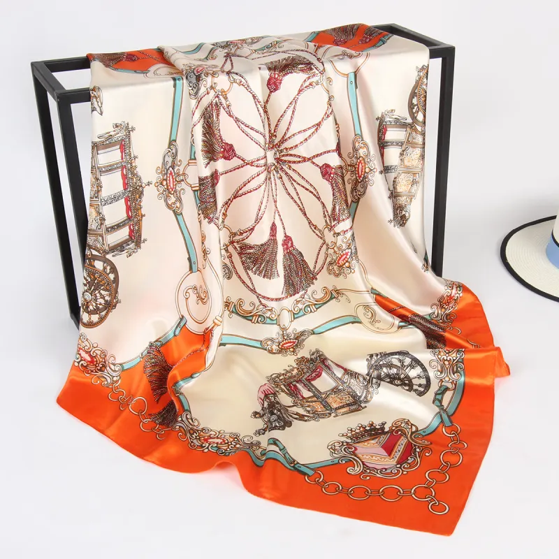 Shanghai Story 100% Polyester Silk Scarves Women's-19