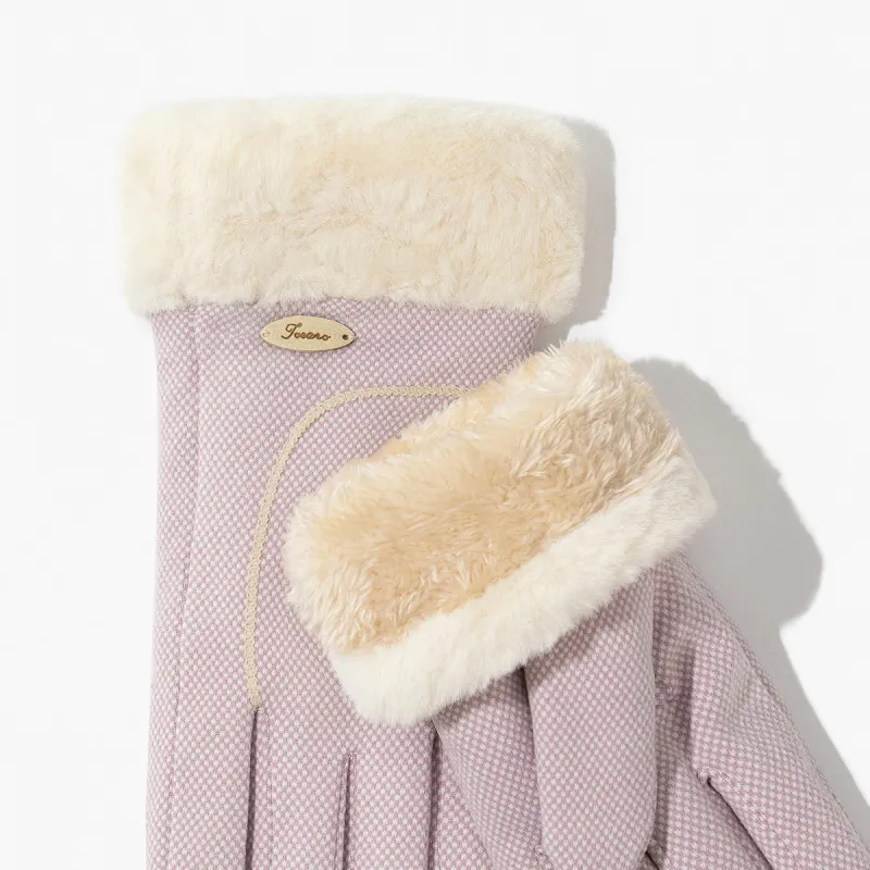 Shanghai Story Polyester Knit Gloves Women's 6 Colors-1