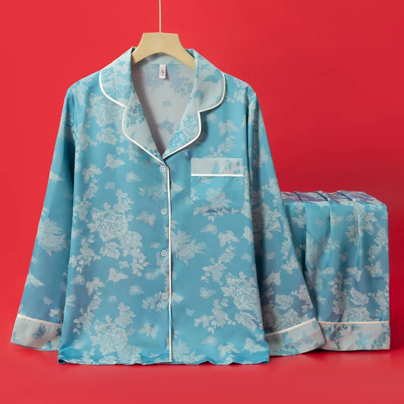 Shanghai Story Pajama Set Women's Emerald Blue-1