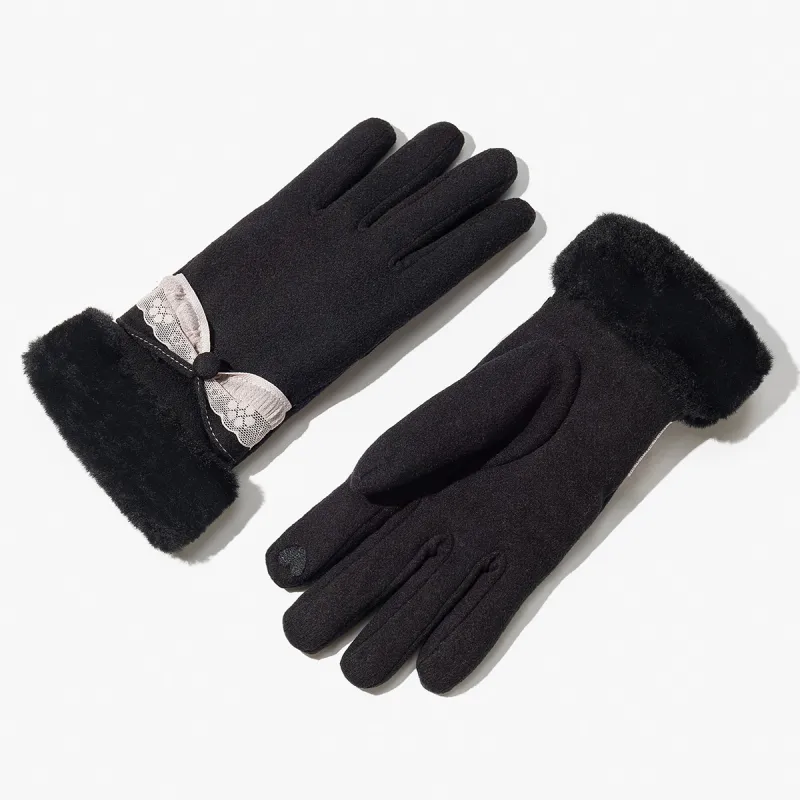 Shanghai Story Polyester Knit Gloves Women's 6 Colors-14