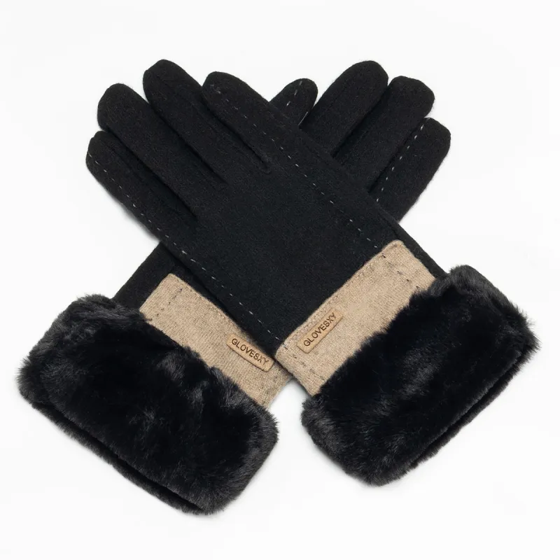 Shanghai Story Sheep Wool Blend Knit Gloves Women's-9