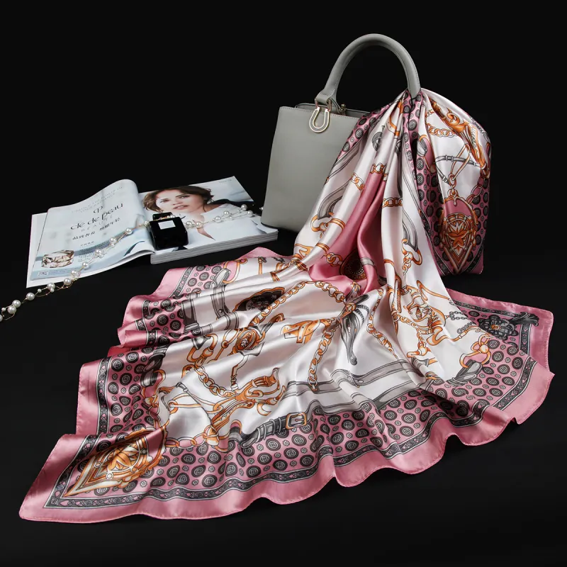 Shanghai Story 100% Polyester Silk Scarves Women's-93