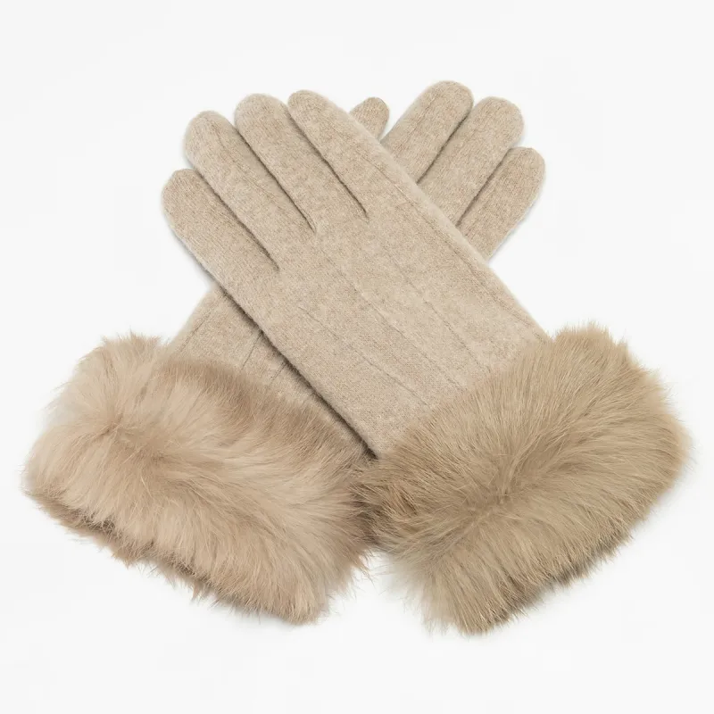 Shanghai Story Wool Blend Knit Gloves Women's 5 Colors-21