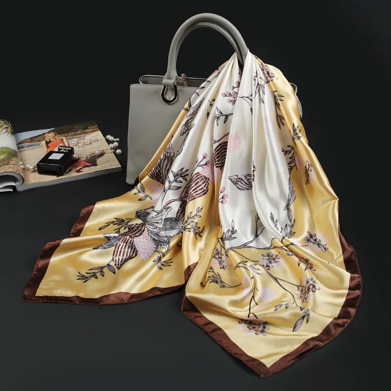 Shanghai Story 100% Polyester Silk Scarves Women's-49