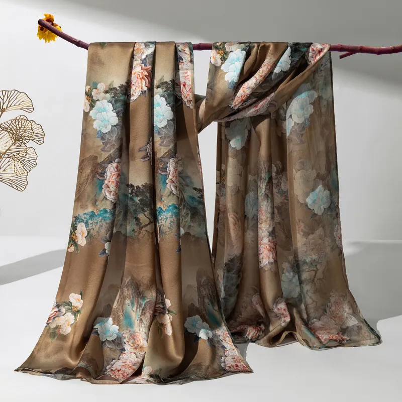 Shanghai Story 100% Mulberry Silk Scarves Women's Enchanted Dreams, Gift Box Set-65
