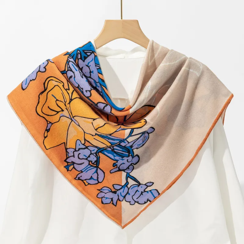Shanghai Story Sheep Wool Knit Scarves Women's 6 Colors Available For Selection-15