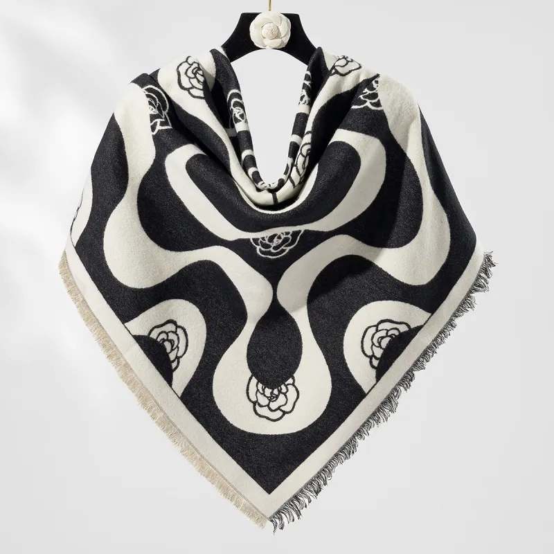 Shanghai Story Polyester Knit Scarves Women's-3