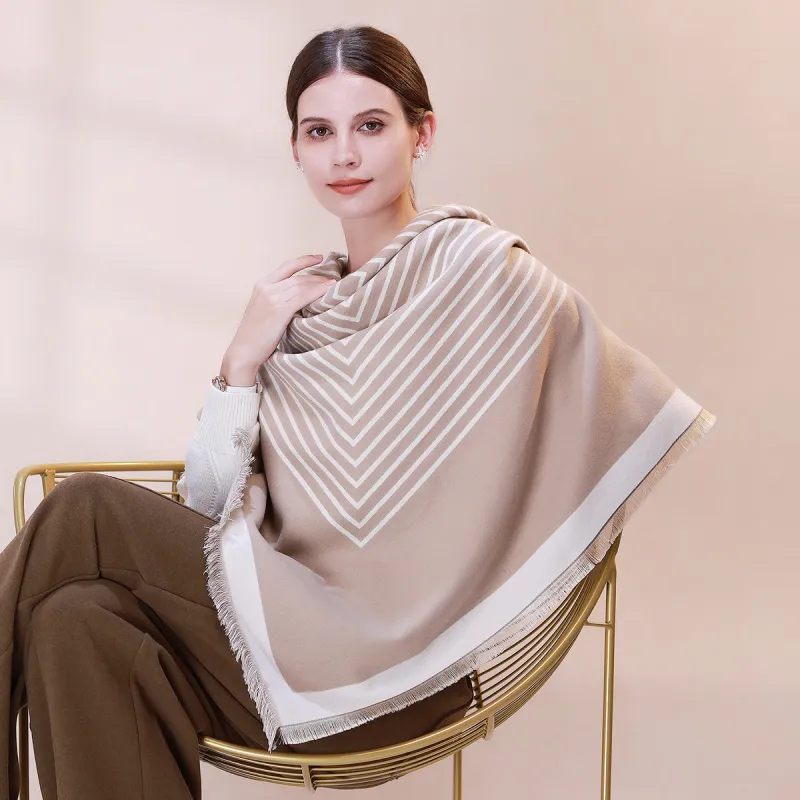 Shanghai Story Polyester Knit Scarves Women's-12