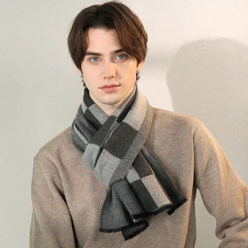 Shanghai Story Polyester Knit Scarves Men's-13