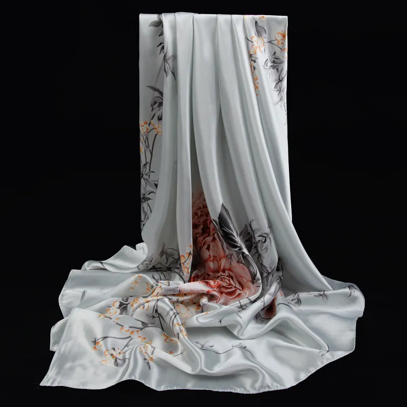 Shanghai Story 100% Polyester Silk Scarves Women's-38