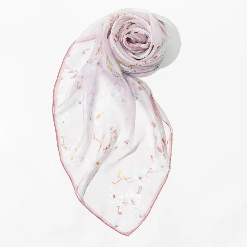 Shanghai Story 100% Mulberry Silk Scarves Women's Spring Song Like A Dream Gift Box Set-6