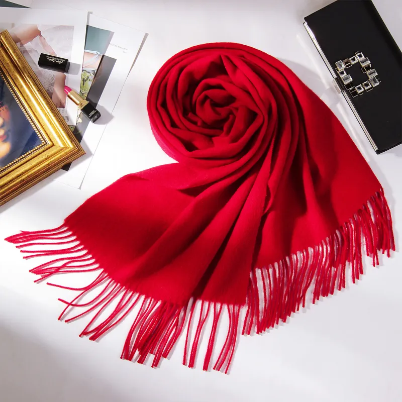 Shanghai Story 100% Sheep Wool Knit Scarves Unisex Multiple Colors-26