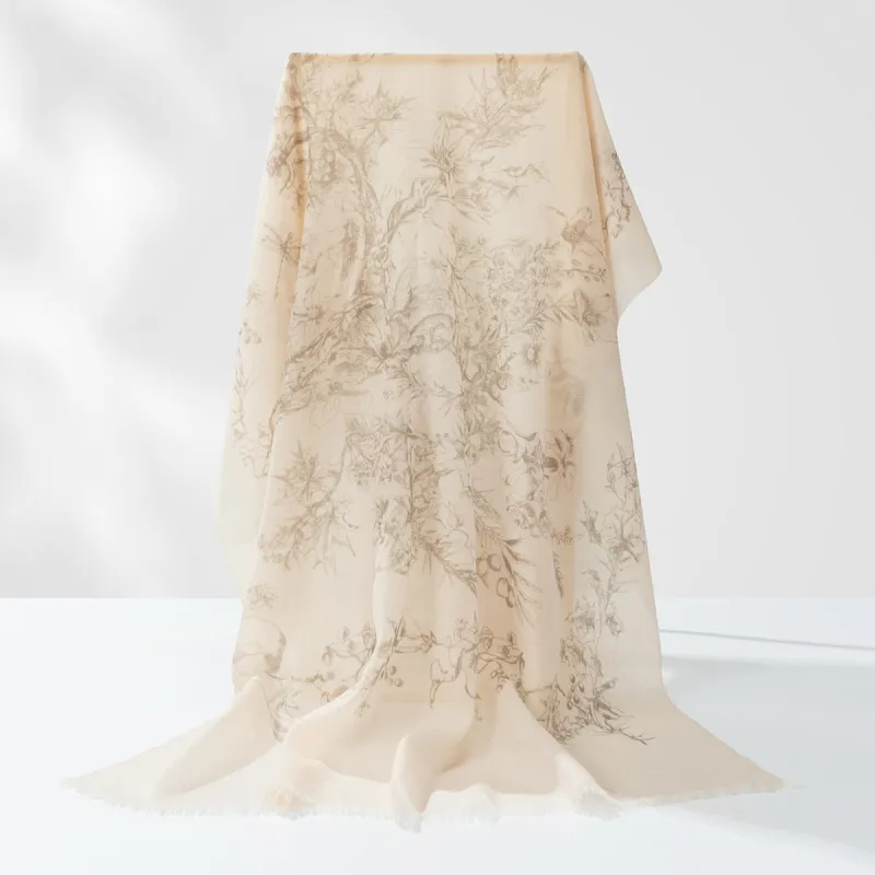 Shanghai Story 100% Cashmere Knit Scarves Women's Blossom Fantasy Gift Box Set-33
