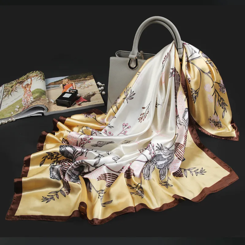 Shanghai Story 100% Polyester Silk Scarves Women's-48
