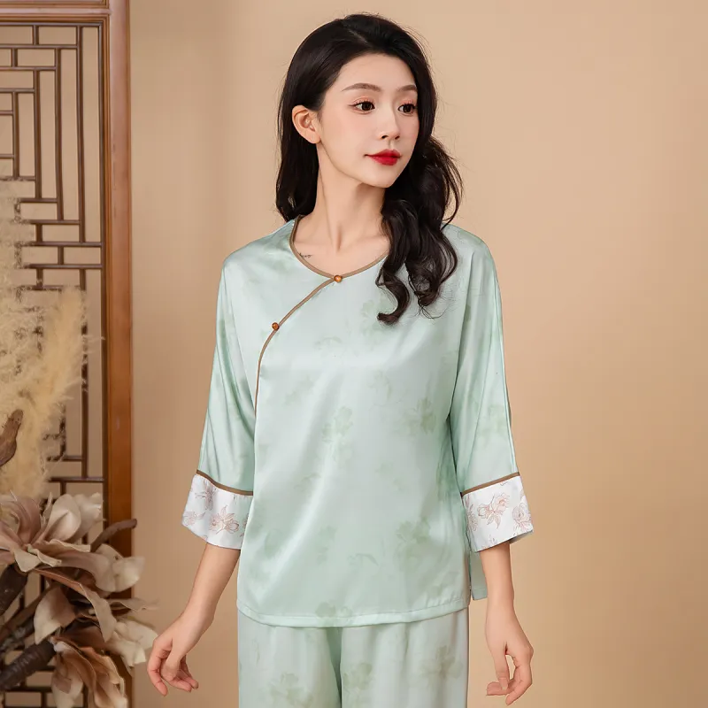 Shanghai Story Pajama Set Women's Celadon Green-2