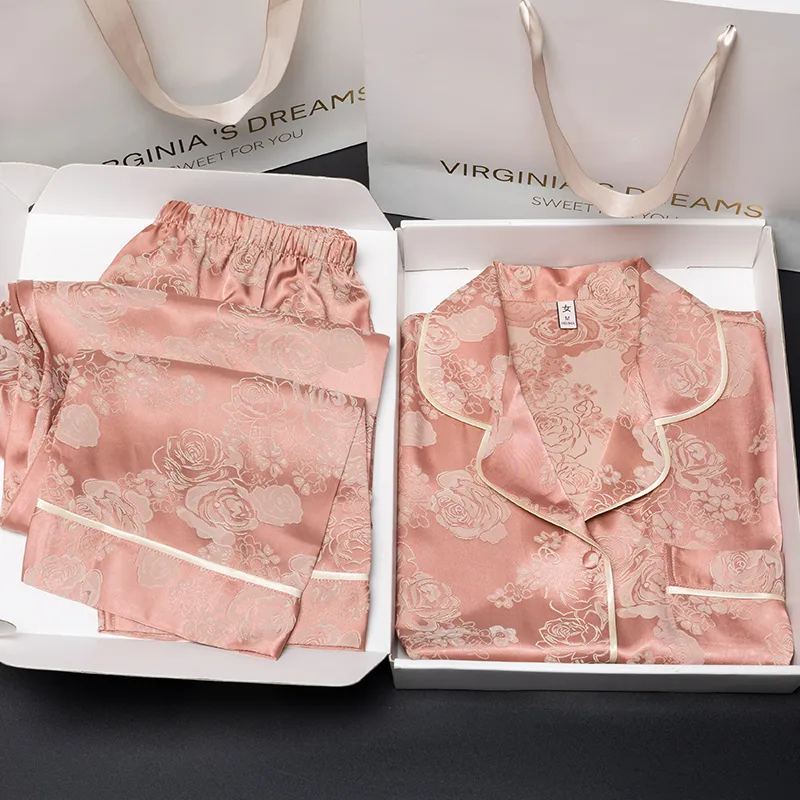 Shanghai Story Pajama Set Women's Flower Language Pink-2