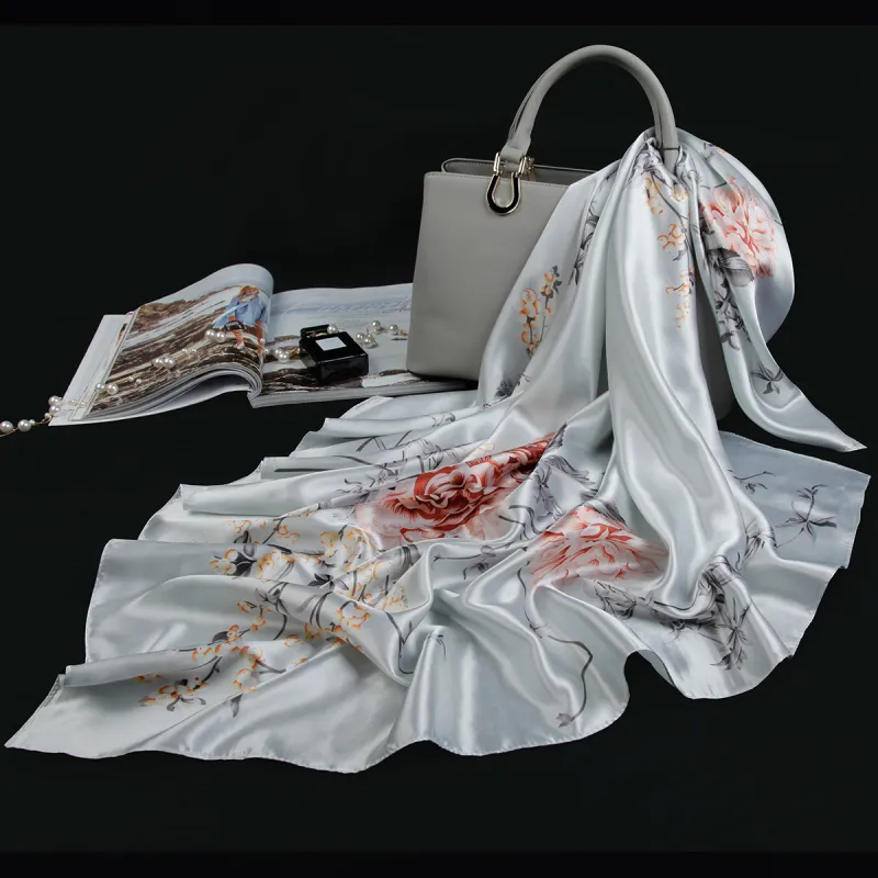 Shanghai Story 100% Polyester Silk Scarves Women's-37
