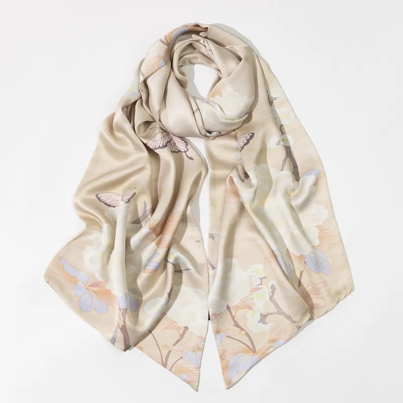 Shanghai Story 100% Mulberry Silk Scarves Women's-4