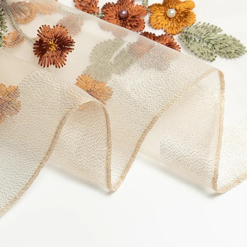Shanghai Story Polyester Silk Scarves Women's Beaded Feather Fall-16