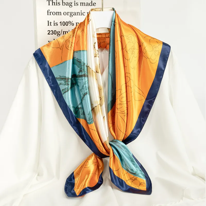 Shanghai Story 100% Polyester Silk Scarves Women's-90