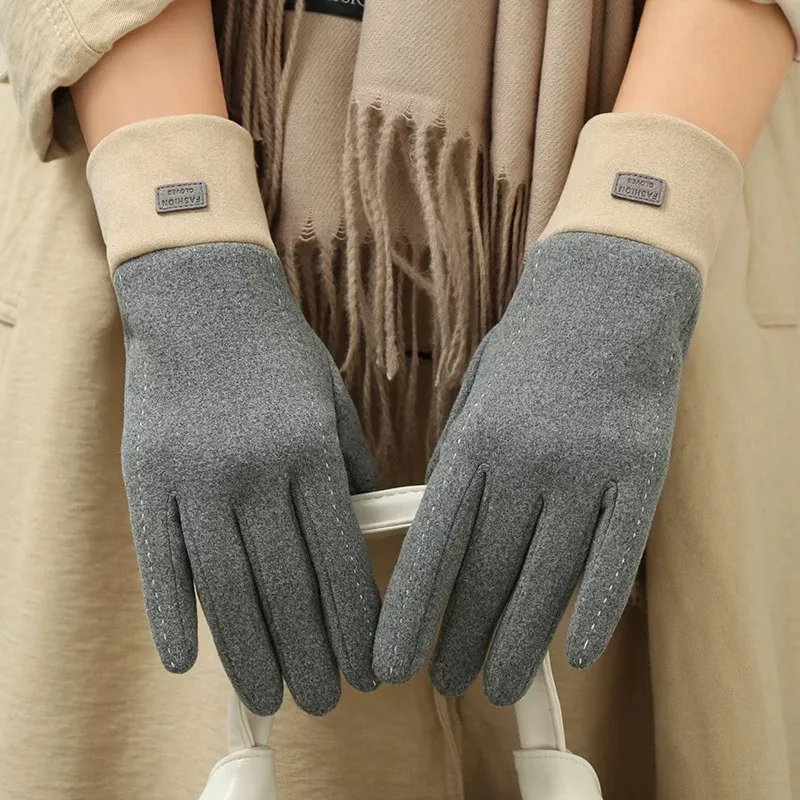 Shanghai Story Polyester Knit Gloves Women's 4 Colors-11