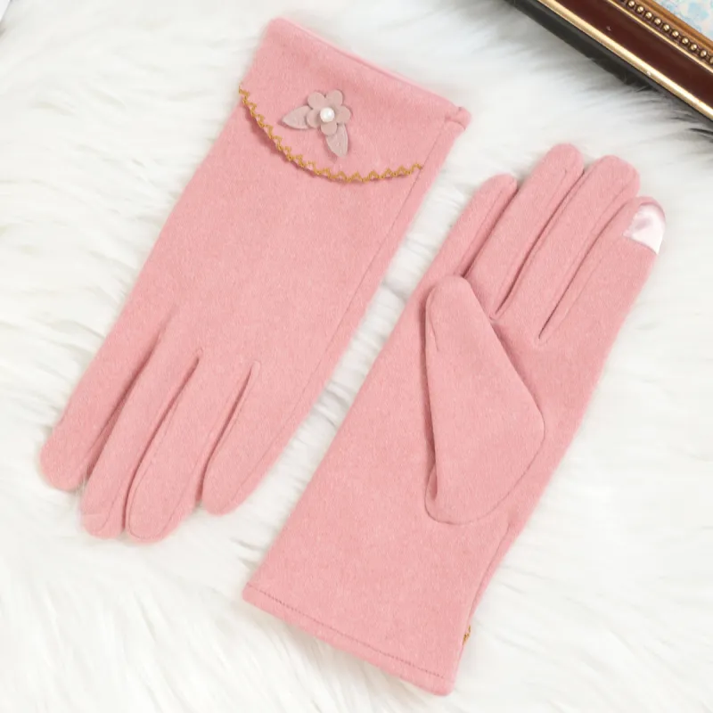 Shanghai Story Polyester Knit Gloves Women's-9