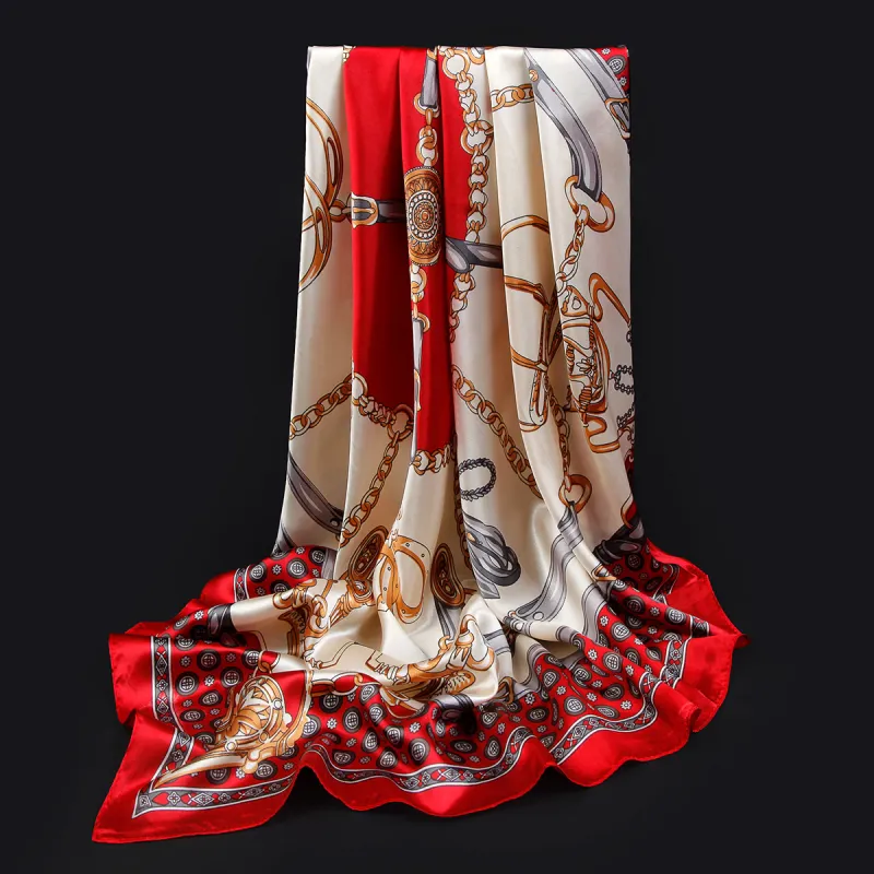 Shanghai Story 100% Polyester Silk Scarves Women's-84