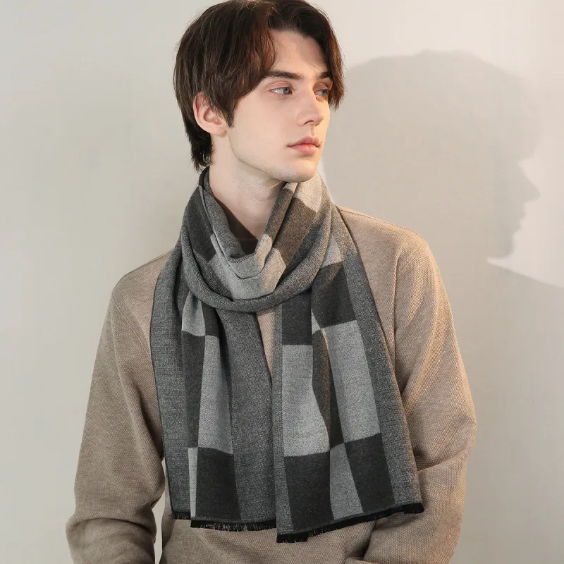 Shanghai Story Polyester Knit Scarves Men's-14