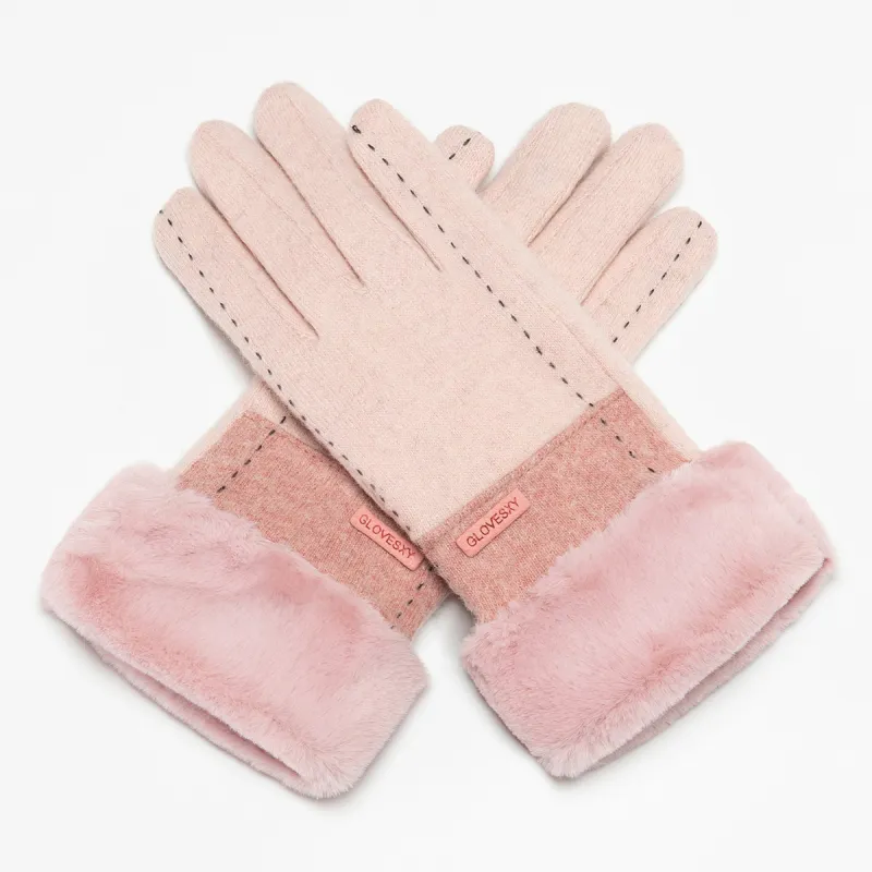 Shanghai Story Sheep Wool Blend Knit Gloves Women's-3