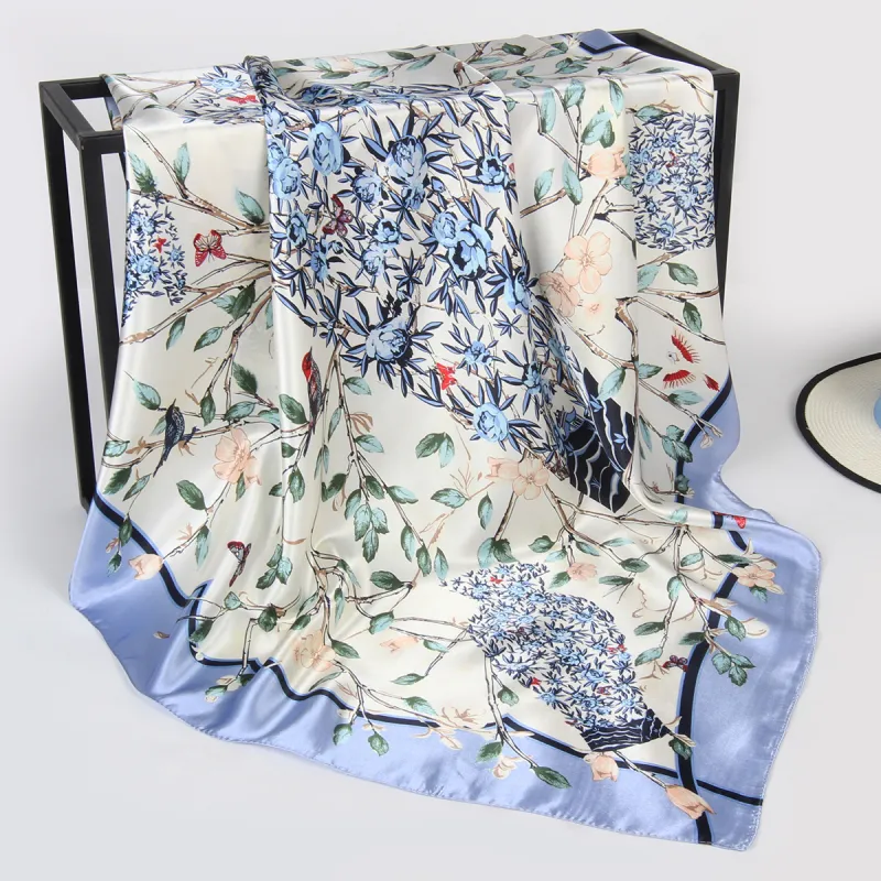 Shanghai Story 100% Polyester Silk Scarves Women's-80