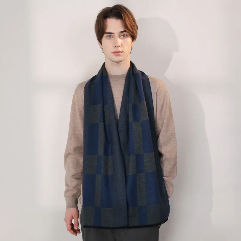 Shanghai Story Polyester Knit Scarves Men's-1