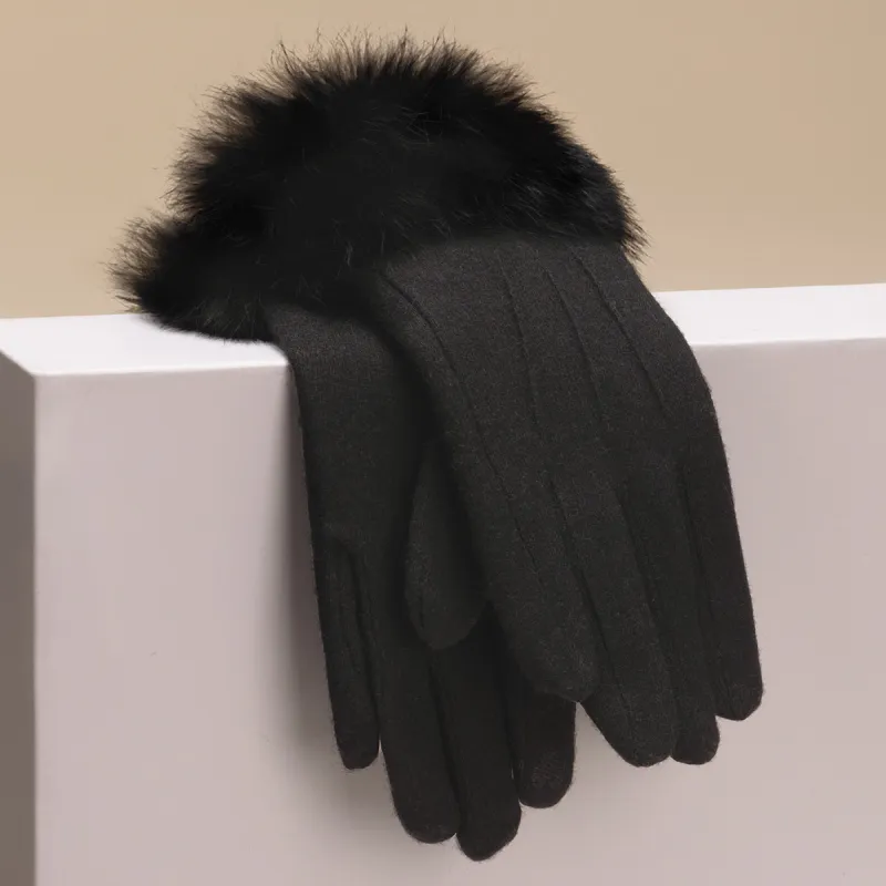 Shanghai Story Wool Blend Knit Gloves Women's 5 Colors-7
