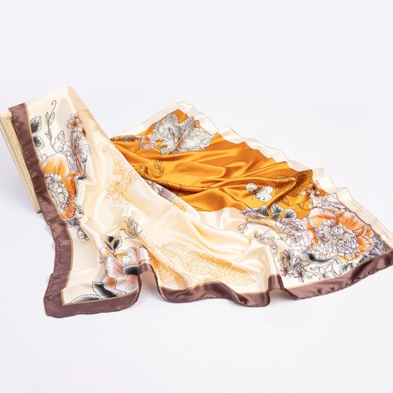 Shanghai Story 100% Polyester Silk Scarves Women's-22