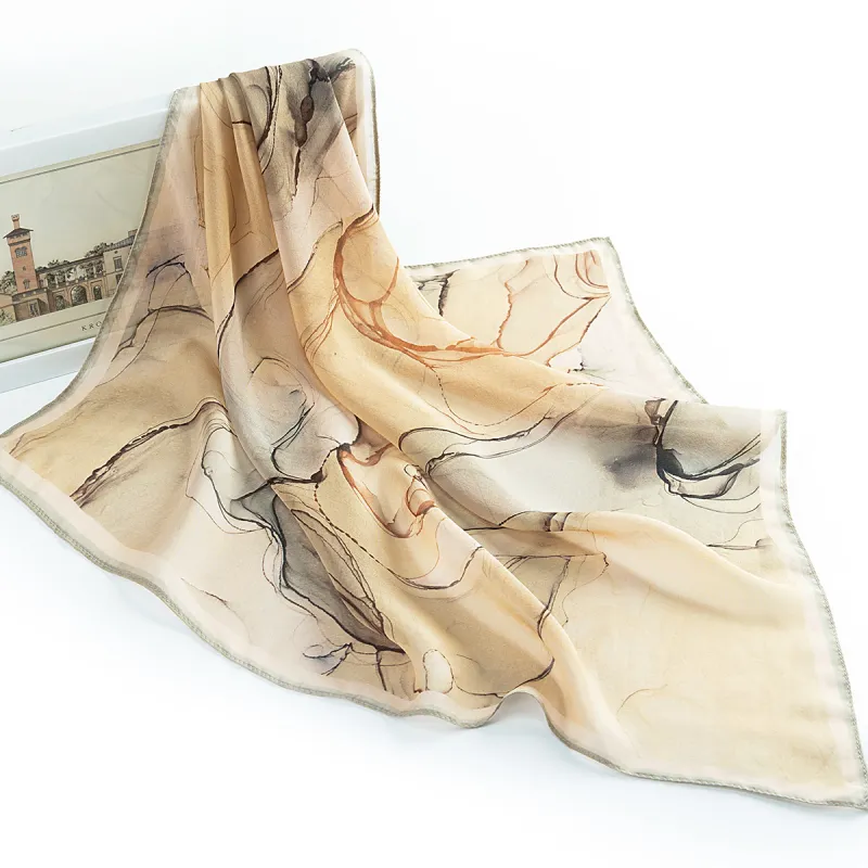 Shanghai Story 100% Mulberry Silk Silk Scarves Women's Ethereal Beauty Shadow Gift Box Set-17