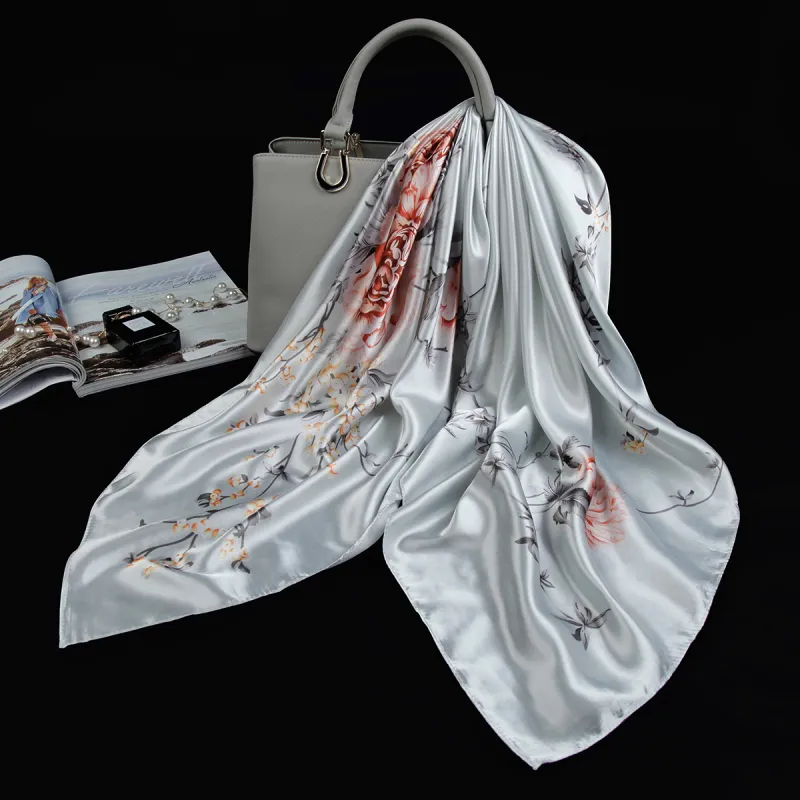 Shanghai Story 100% Polyester Silk Scarves Women's-36