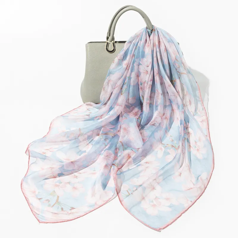 Shanghai Story 100% Mulberry Silk Scarves Women's Spring Song Like A Dream Gift Box Set-2