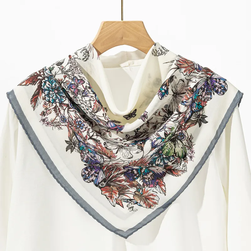 Shanghai Story 100% Mulberry Silk Silk Scarves Women's Spring Mountain In Sight Gift Box Set-3